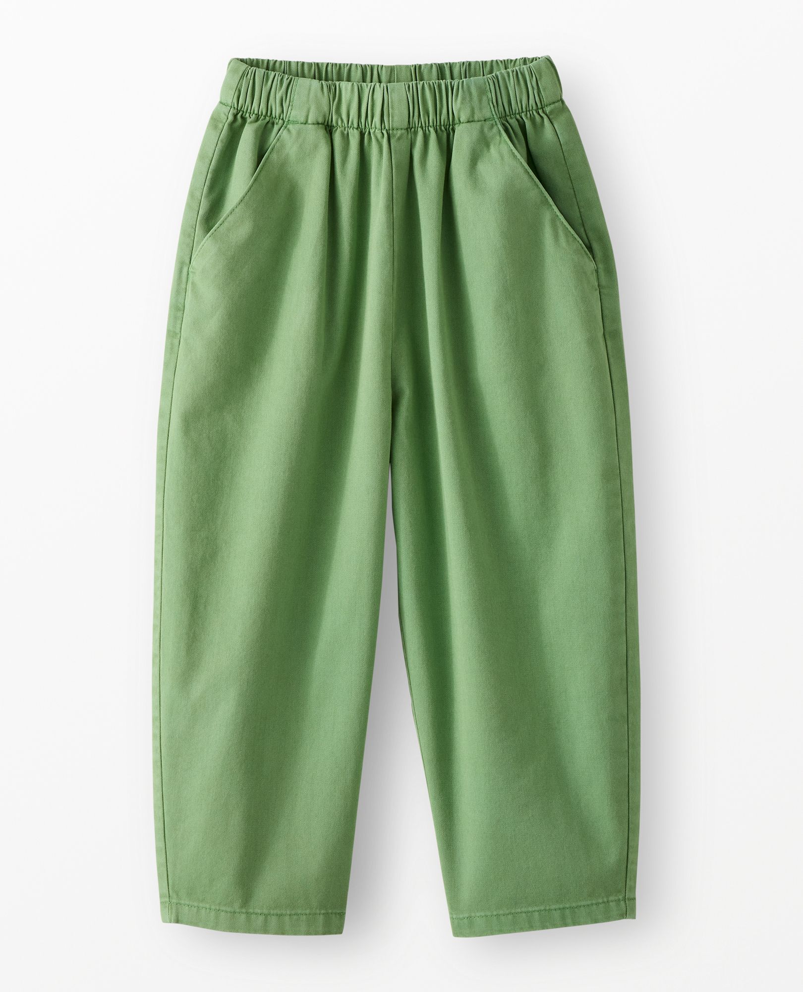 Twill Barrel Pants in Stone Green - main
