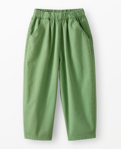 Twill Barrel Pants in Stone Green - main