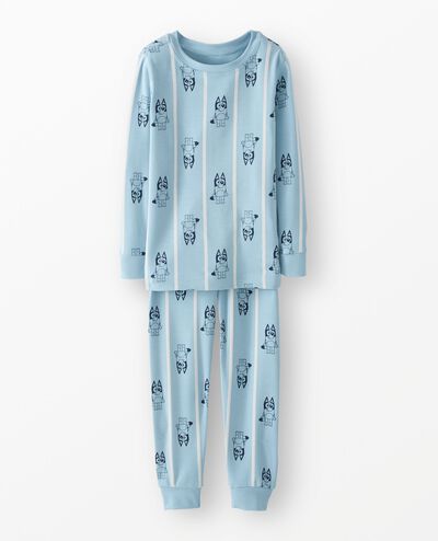 Bluey Holiday HannaSoft™ Stretch Pajama Set in Bluey Stripe - main