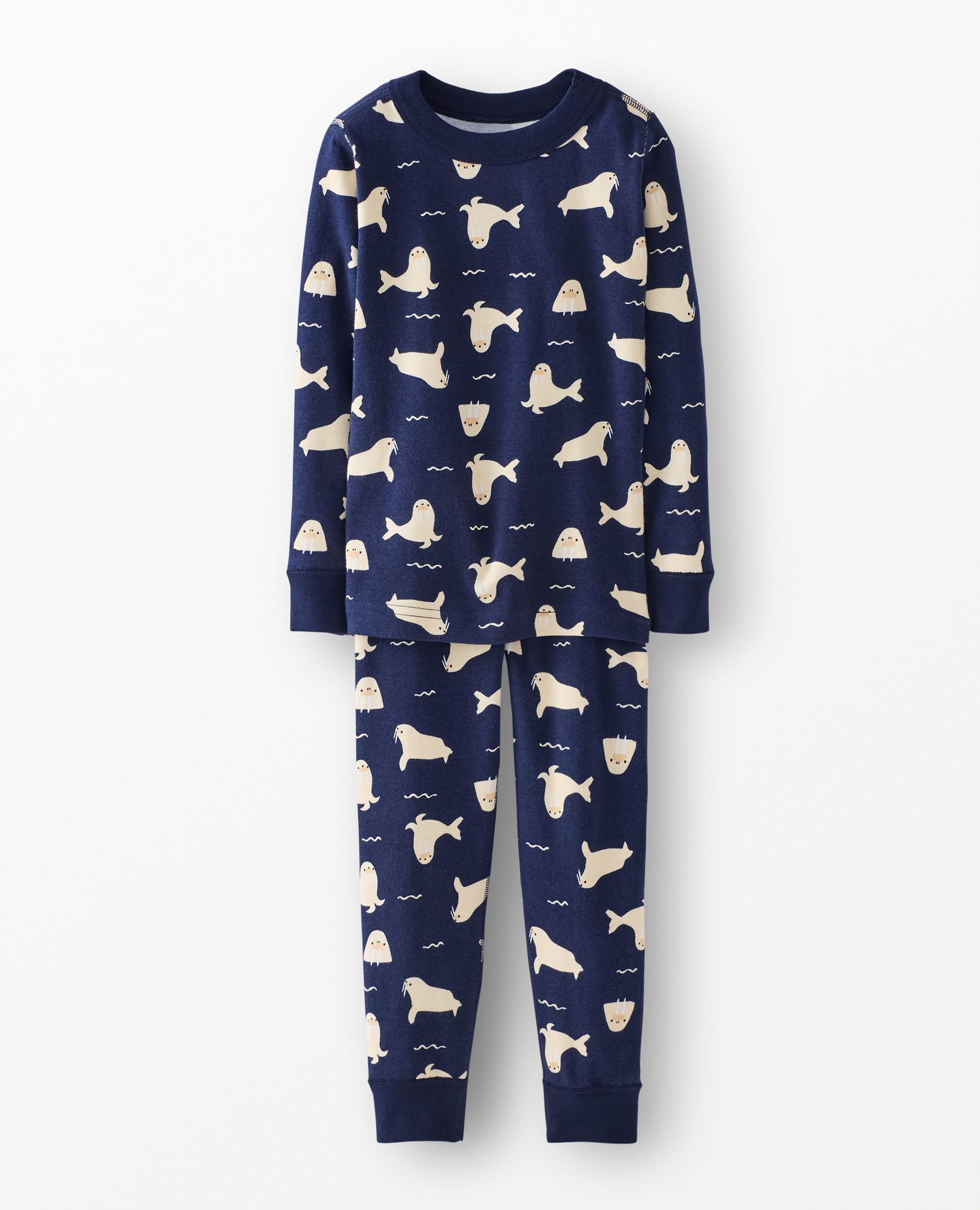 Holiday HannaJams™ Pajama Set in Wally Walrus on Navy - main