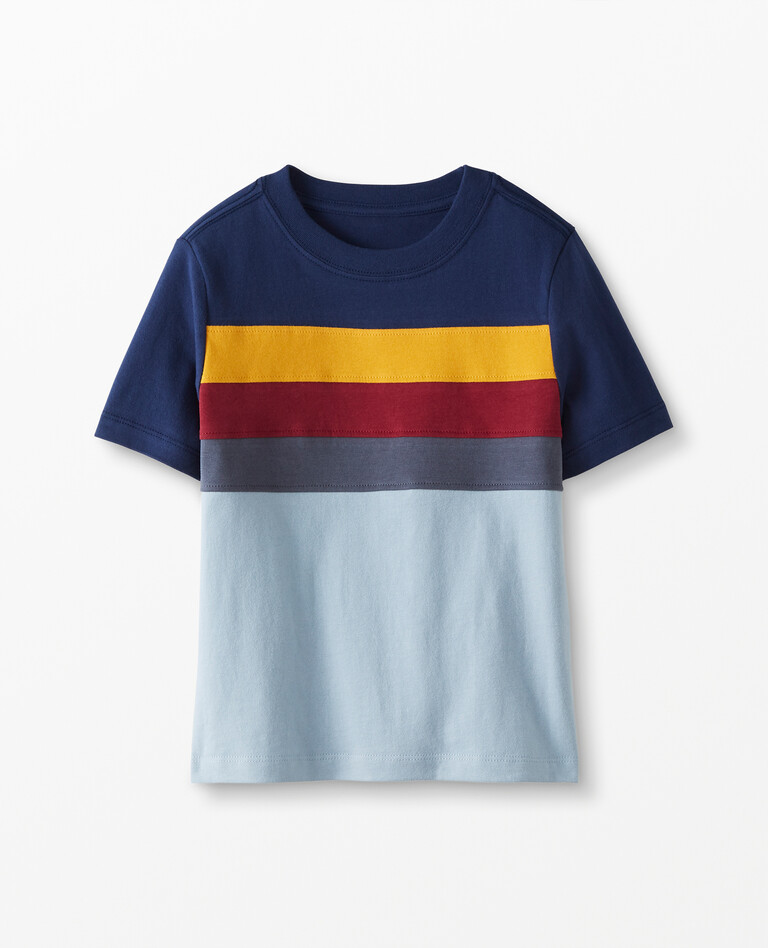 Colorblocked Tee in North Air/Navy Blue - main