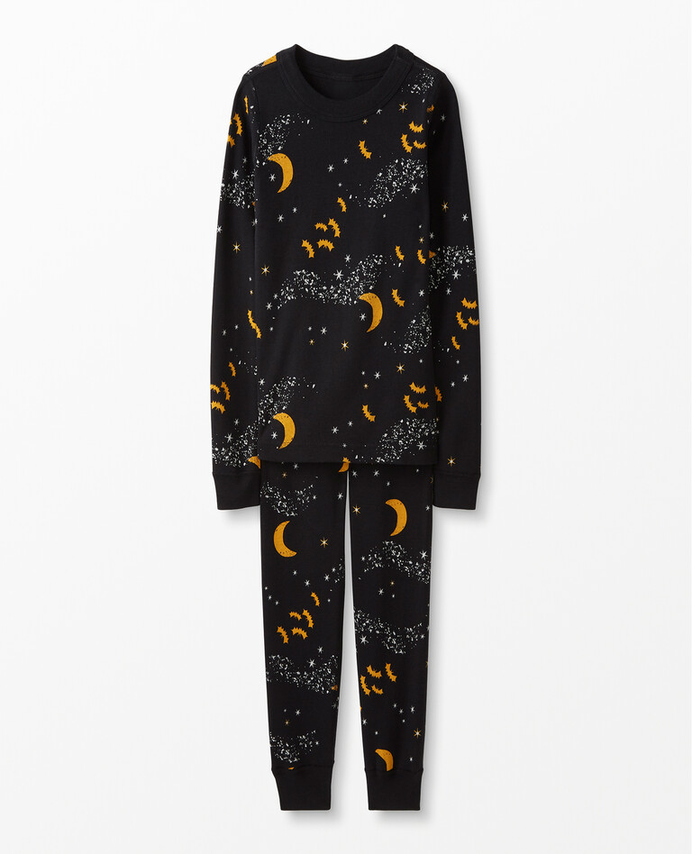 Long John Pajamas In Organic Cotton in Midnight Stars - main
