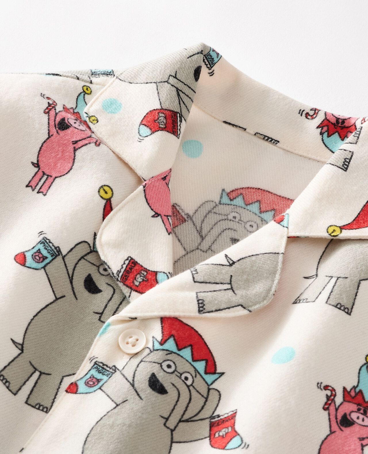 Elephant & Piggie Holiday Flannel Pajama Set in Hidden Pigeon Holiday - main