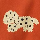 KU BKB Printed Crewneck in Cute Dogs on Bisque - swatch