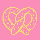 Oversized T-Shirt in Neon Pretzels on Azalea Pink - swatch