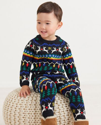 Baby Holiday Sweater & Leggings Set in Very Merry - main