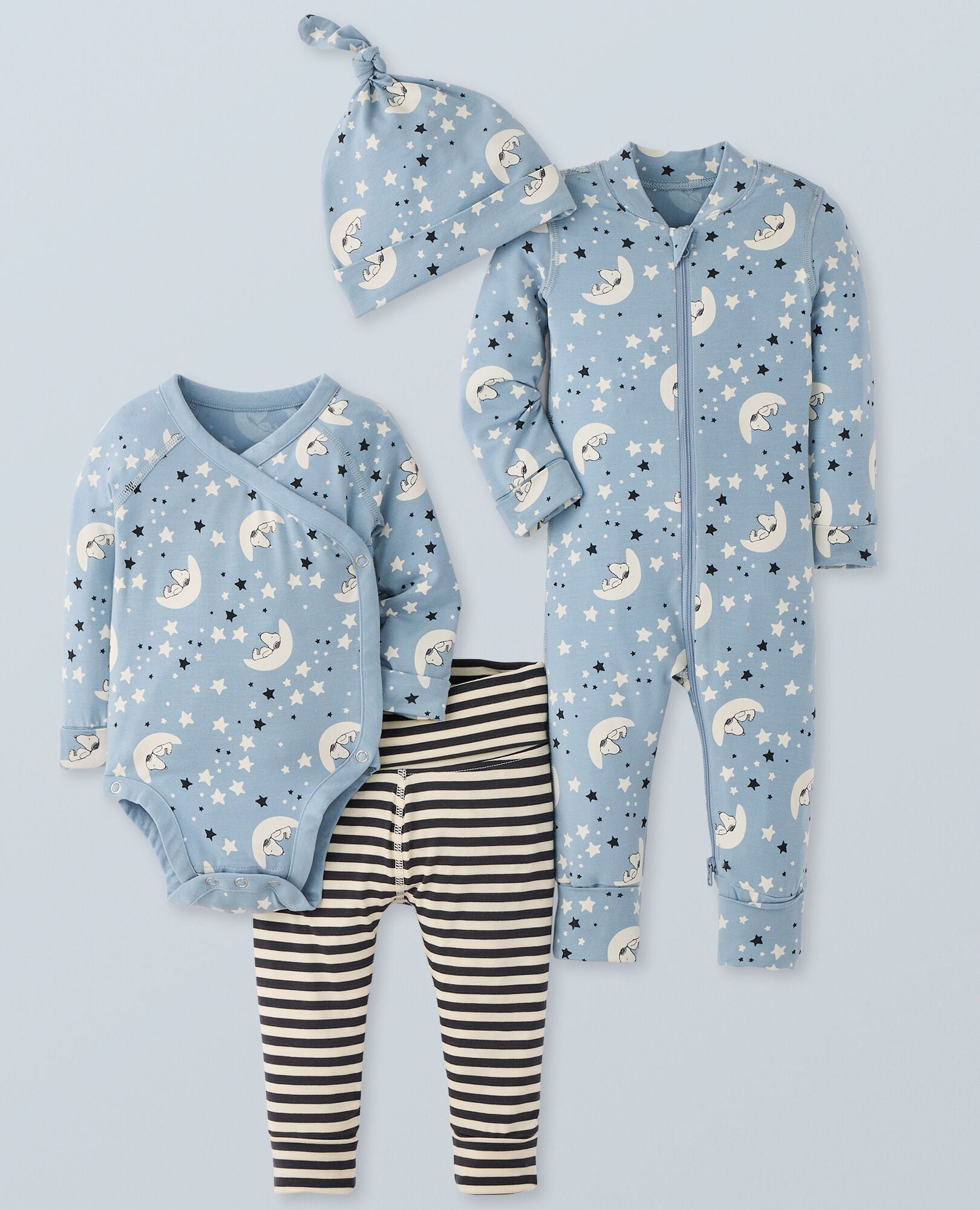 4-Piece Baby Peanuts Gift Set in HannaSoft™ ($118 value) in Snoopy Layette North Air - main