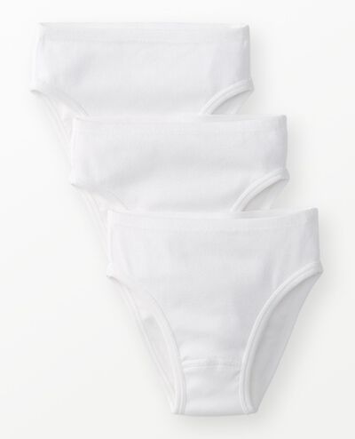 3-Pack Organic Cotton Hipster Underwear in White - main