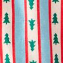 Adult Holiday Flannel Pajama Top in Tree Ribbons on Blue - swatch