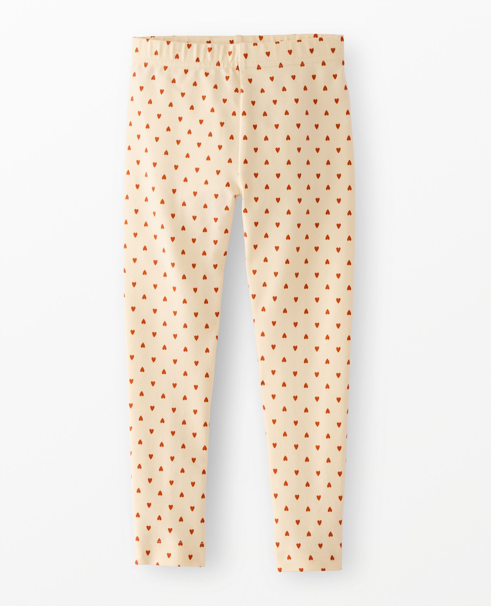 Leggings in Dainty Heart on Almond Oil - main