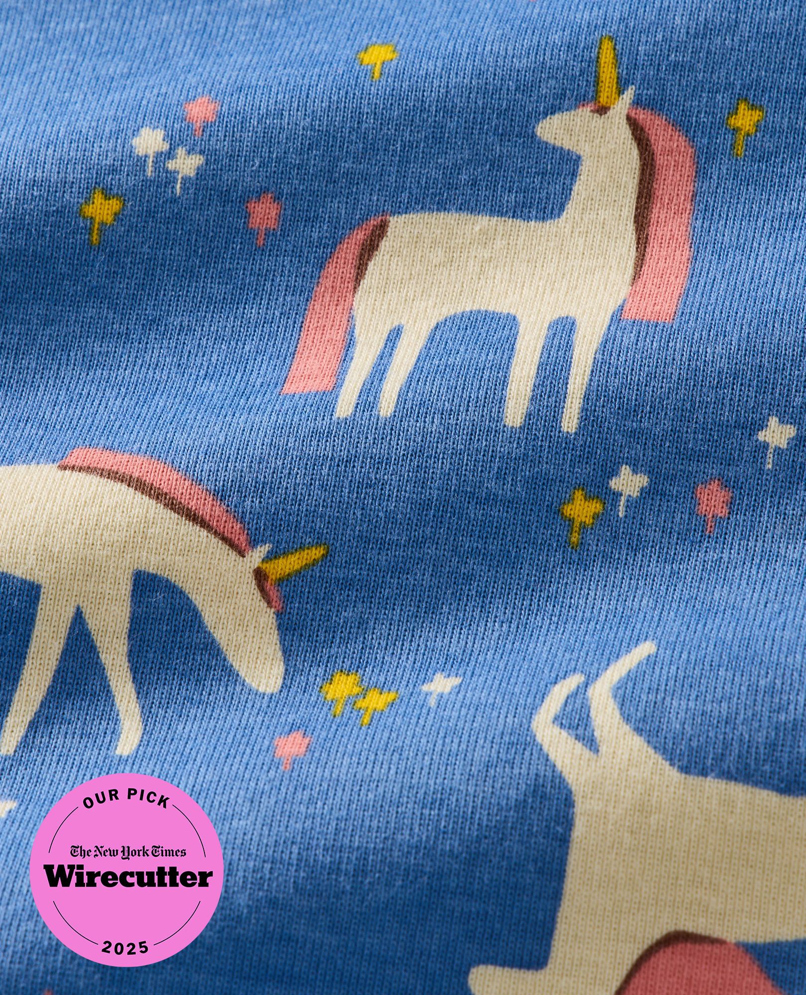 HannaJams™ Pajama Set in Unicorn Garden on Blue - main