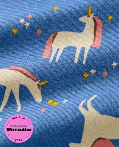 HannaJams™ Pajama Set in Unicorn Garden on Blue - main