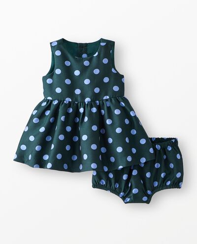Baby Sleeveless Polka Dot Dress & Bloomers Set in Polka Dot on Ponderosa - main