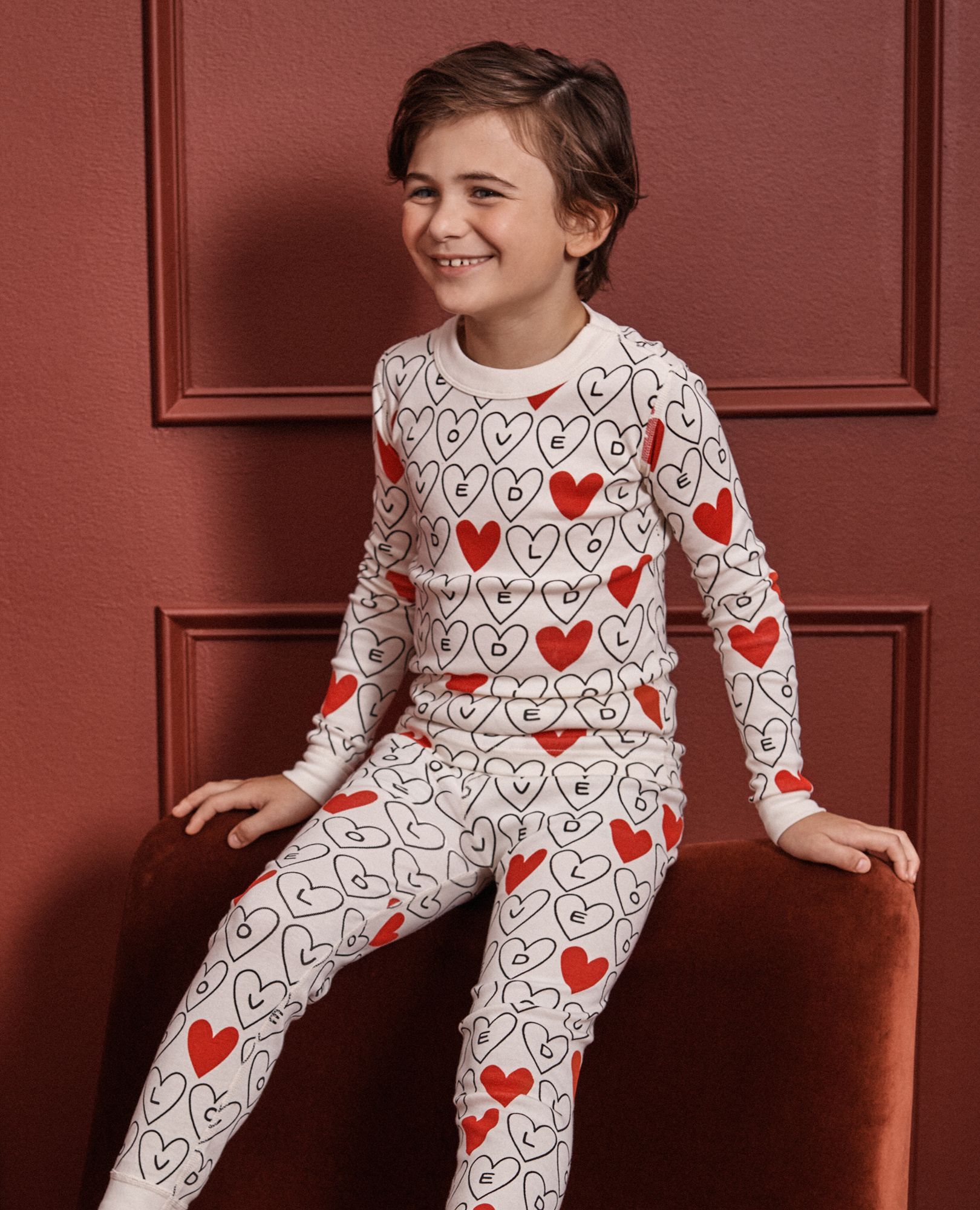 Kids Valentine s Long John Pajama Set