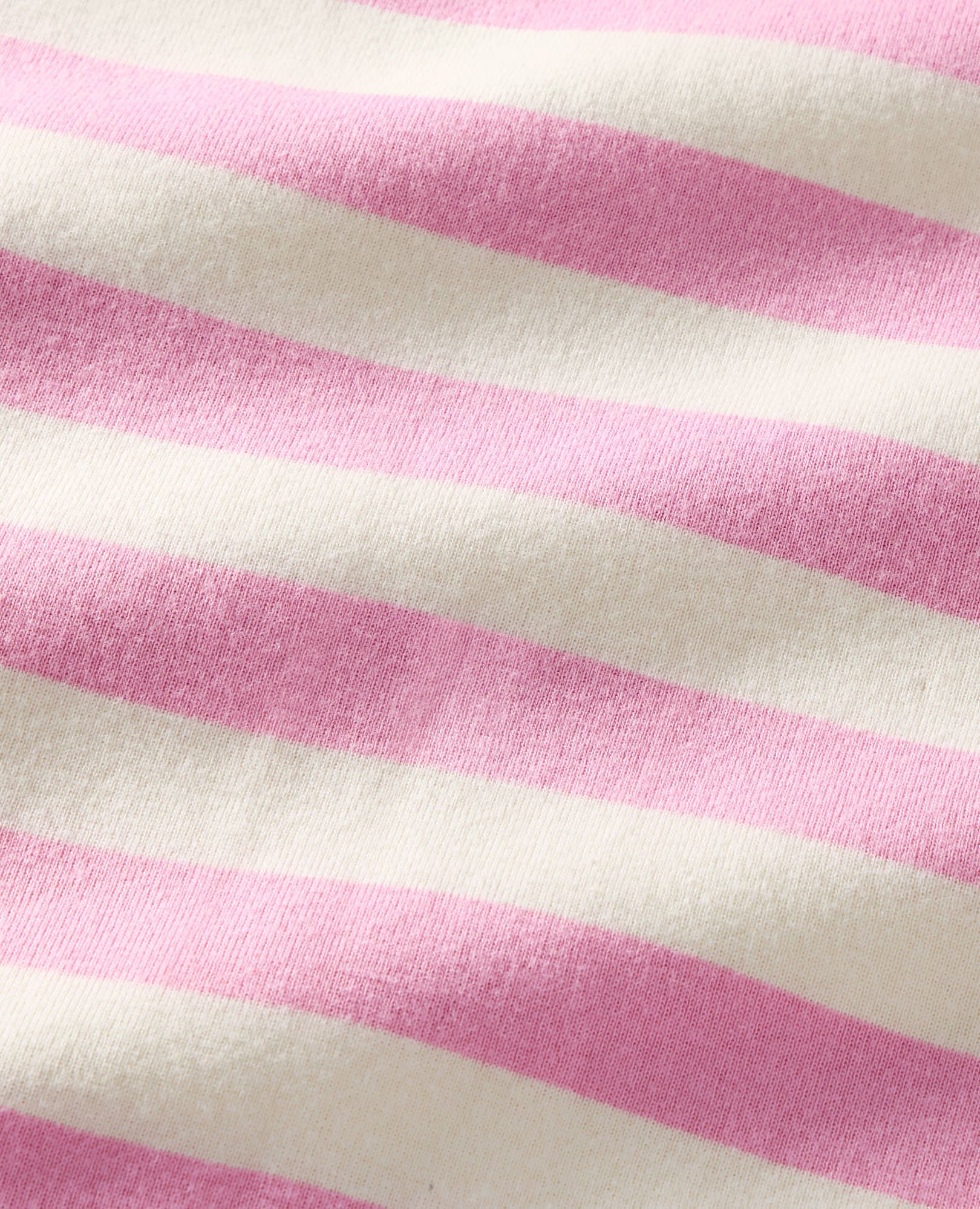 Adult Short John Pajama Set in Fondant PInk/Ecru - main