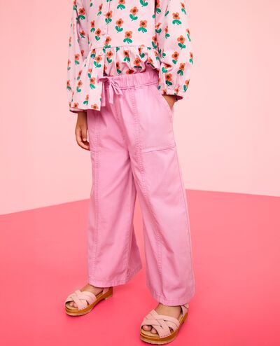 Canvas Wide Leg Pants in Echinacea - main