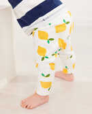 Baby Wiggle Pants In Organic Cotton in Lemonade In White - main
