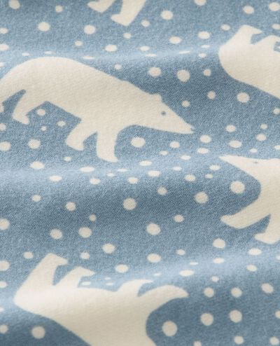 Kids Holiday Flannel Nightgown in Snowy Polar Bear on North Air - main