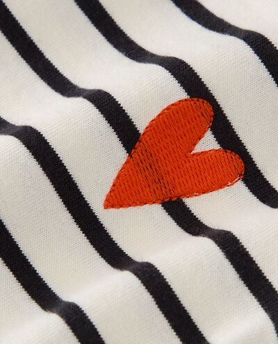 Striped Heart Long Sleeve T-Shirt in Happy Heart - main