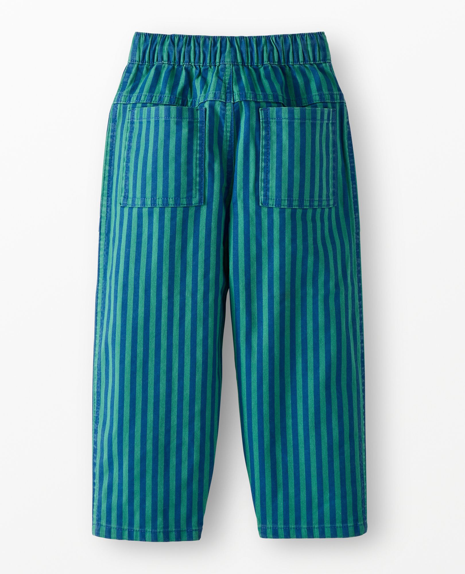 Canvas Barrel Pants in Happy Blue/Bottle Green - main