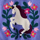 Holiday French Terry Graphic Sweatshirt in Magical Unicorn on Violet Storm - swatch