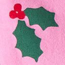 Baby Holiday Long Sleeve Everywhere Dress & Leggings Set in Holly Jolly on Fuchsia Pink - swatch