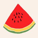 Sleeveless Playground Dress with Pockets in Red Watermelon Slices - swatch