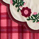 Long Sleeve Collared Skater Dress with Pockets in Pink Gingham - swatch