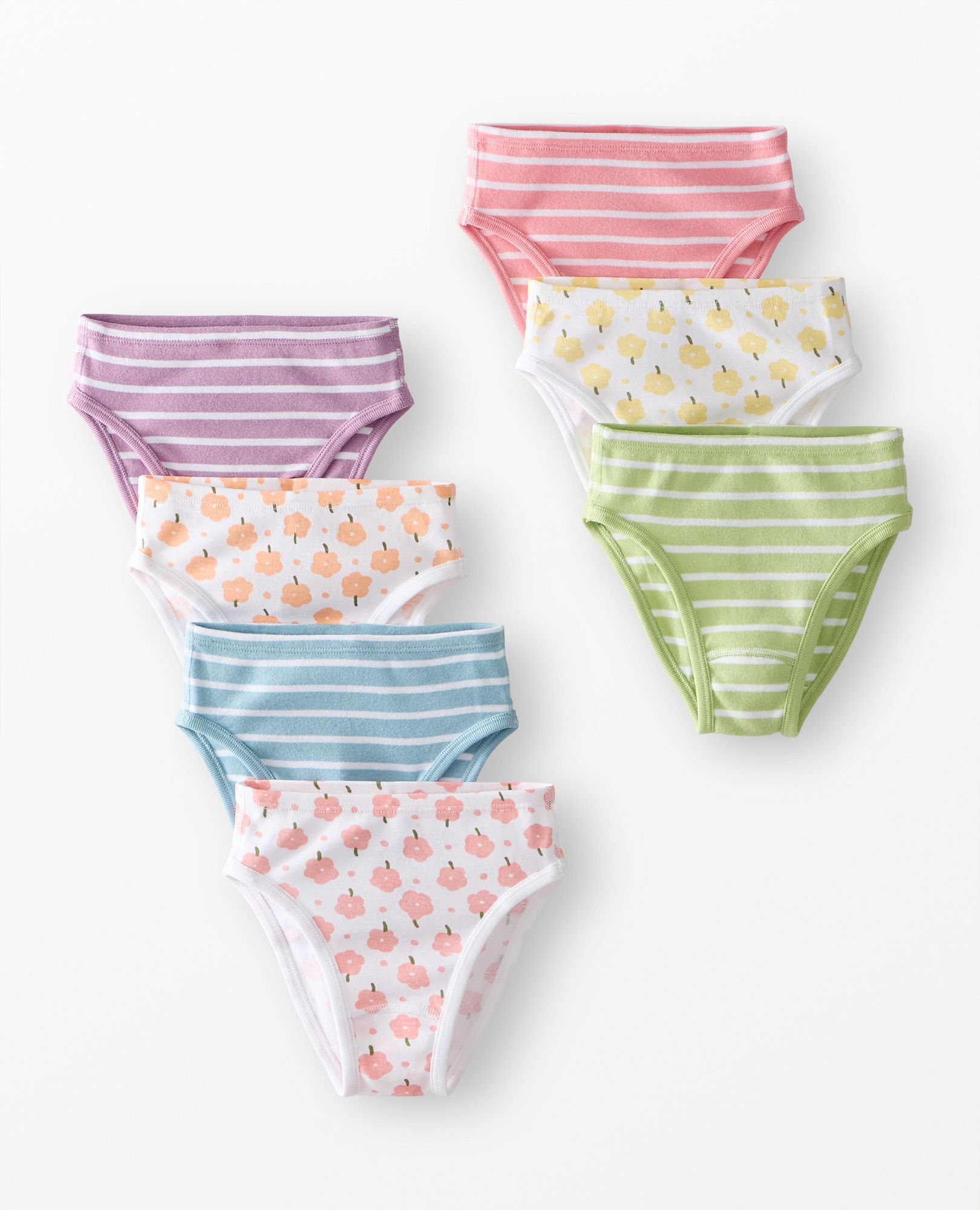7-Pack Organic Cotton Hipster Underwear in Girls Stripe/Floral 7PK - main