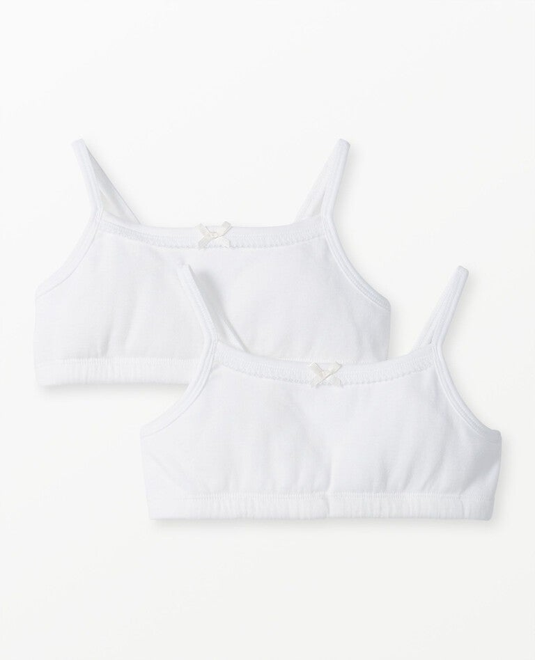 2-Pack Classic Bralettes in White - main
