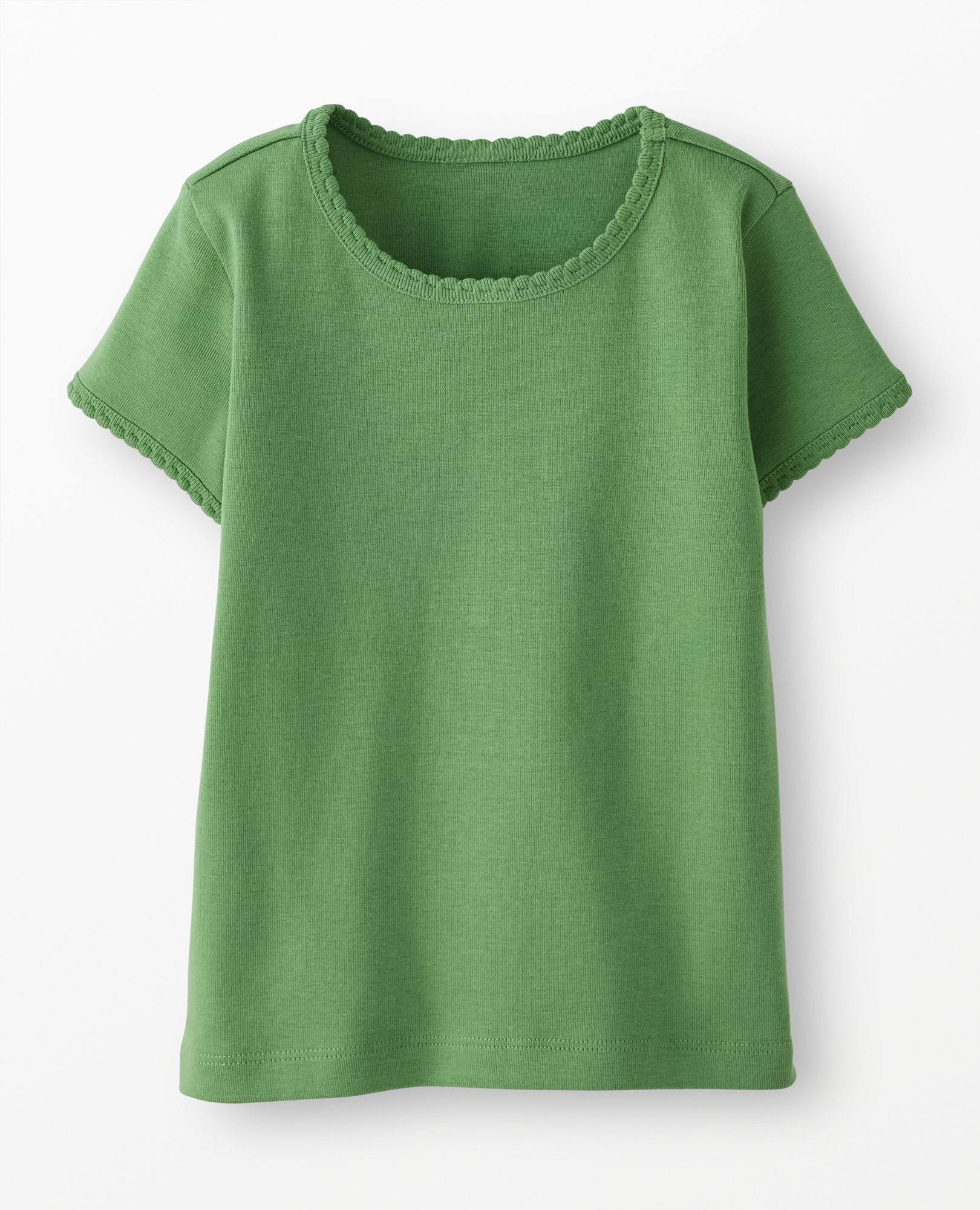 Slim Fit Ribbed T-Shirt in Stone Green - main