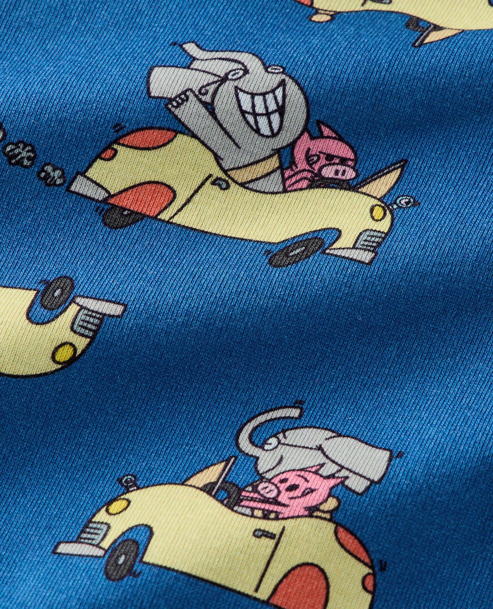 Elephant & Piggie HannaJams™ Pajama Set in Hidden Pigeon Cars Blue - main