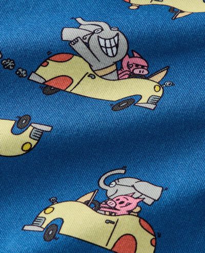 Elephant & Piggie HannaJams™ Pajama Set in Hidden Pigeon Cars Blue - main