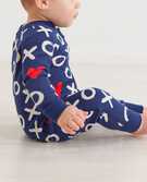 Baby Zip Sleeper in Hugs & Hearts on Navy - main
