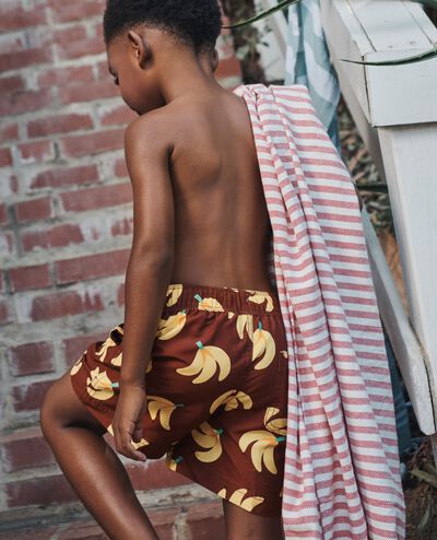 Swim Trunks in Banana Bunch on Brown - main
