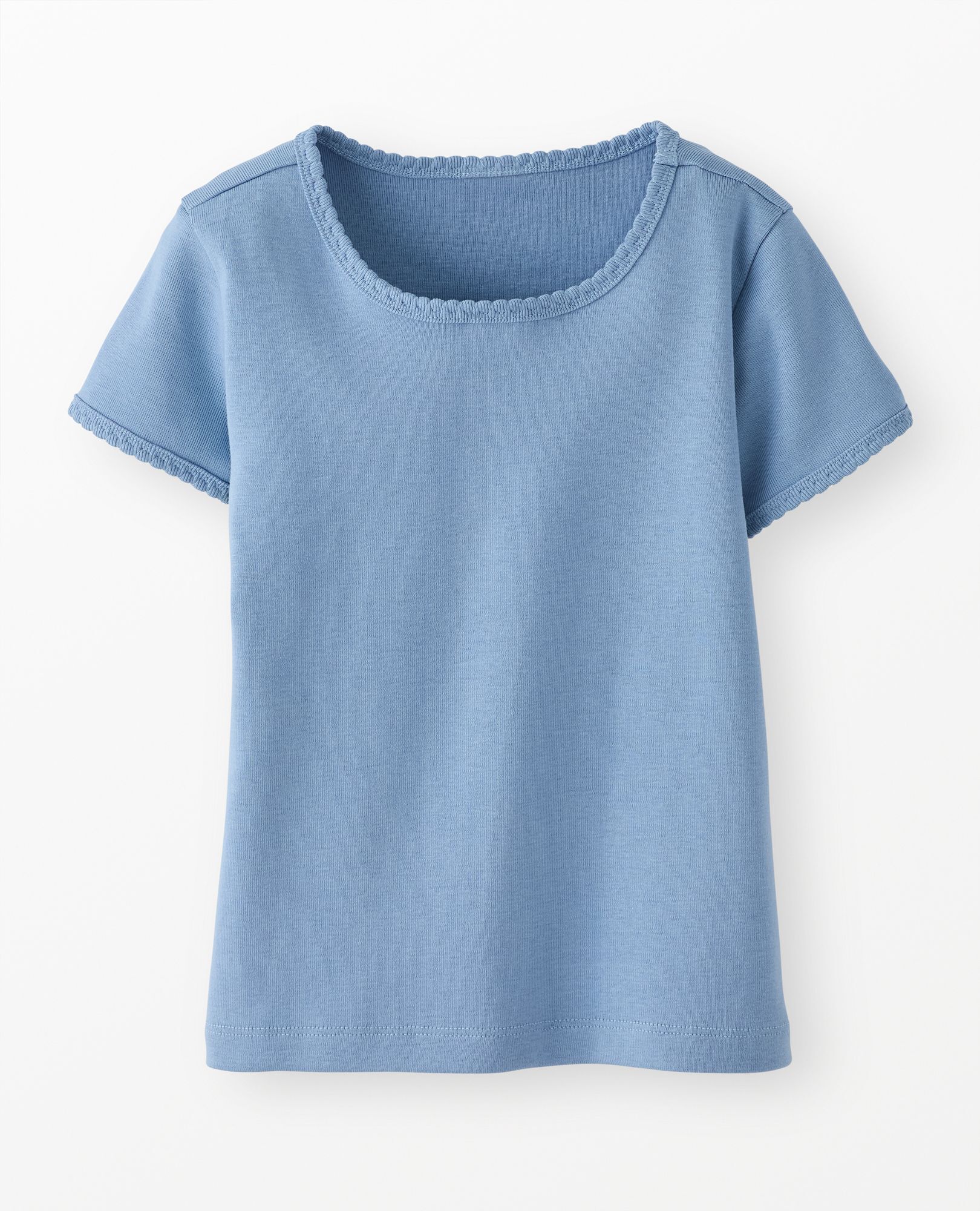 Slim Fit Ribbed T-Shirt in Forever Blue - main