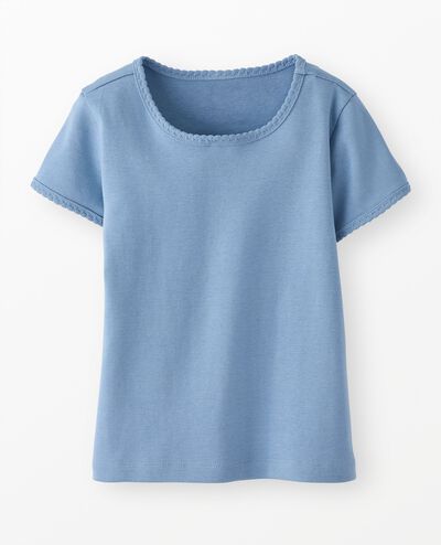 Slim Fit Ribbed T-Shirt in Forever Blue - main
