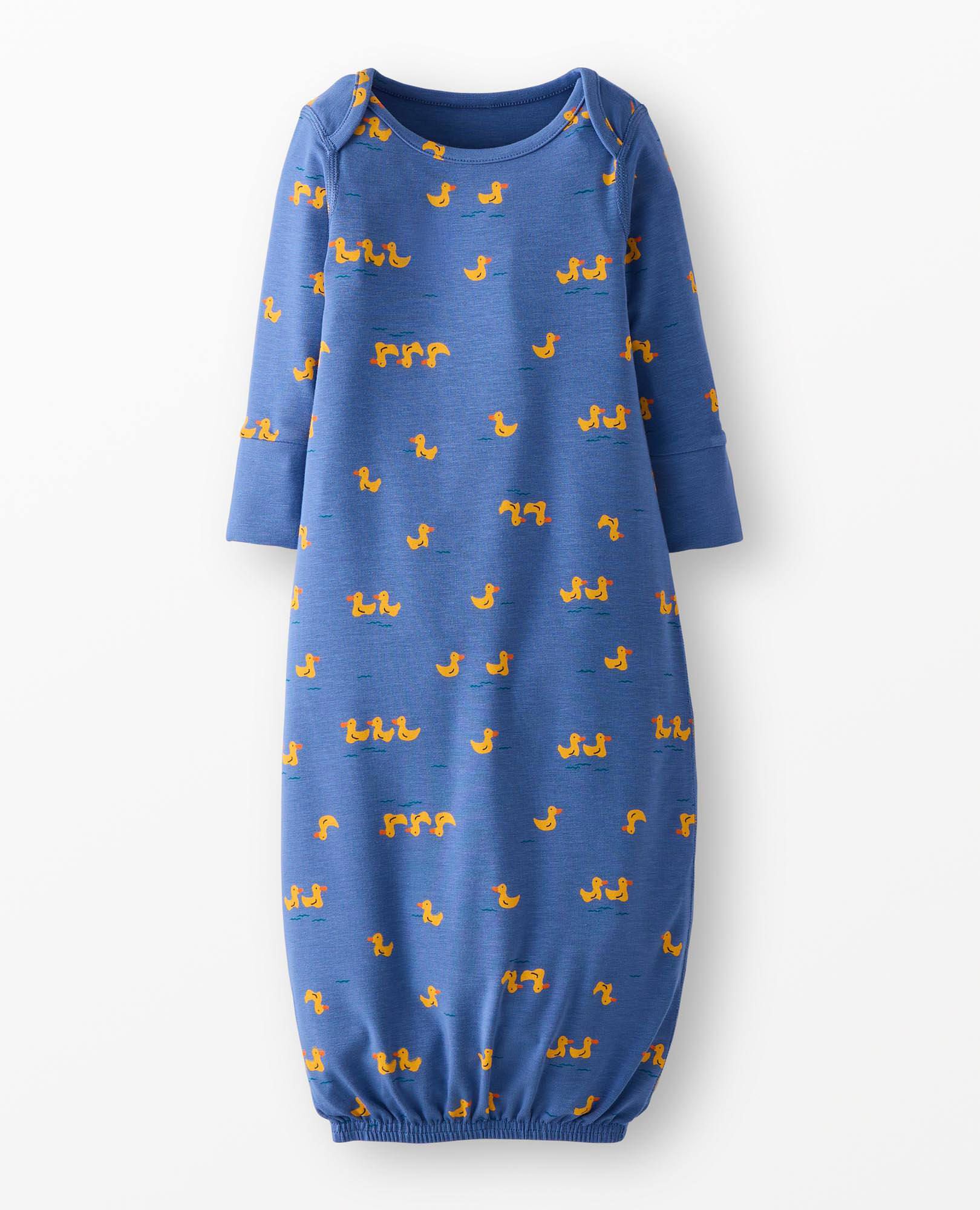 HannaSoft™ Stretch Sleep Gown in Ducks on Dutch Blue - main