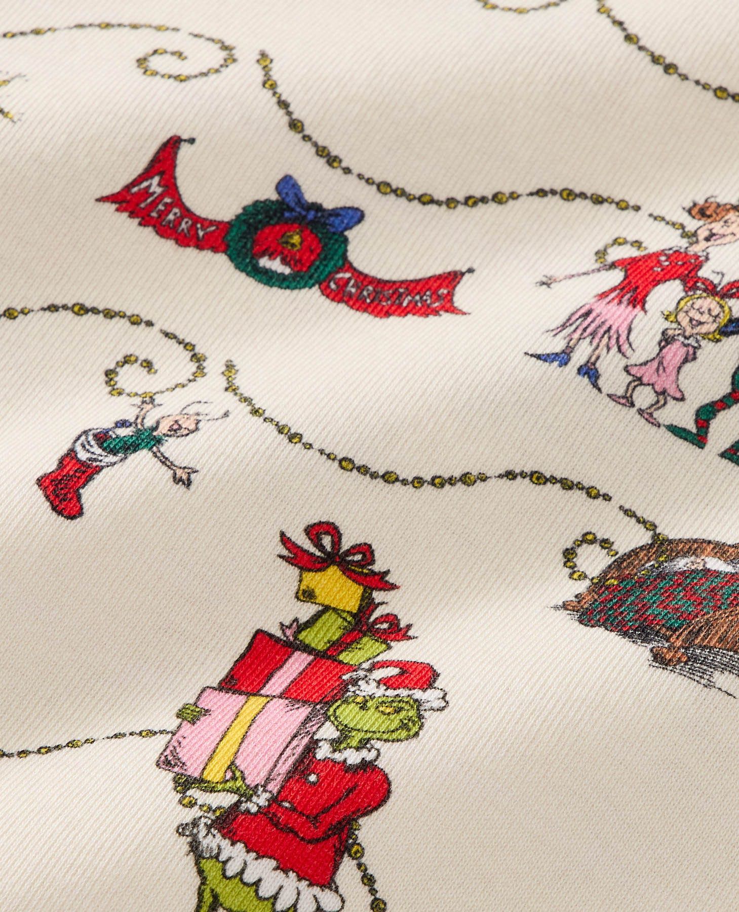 Adult Dr. Seuss Grinch Long John Pajama Set in Grinch Multi - main