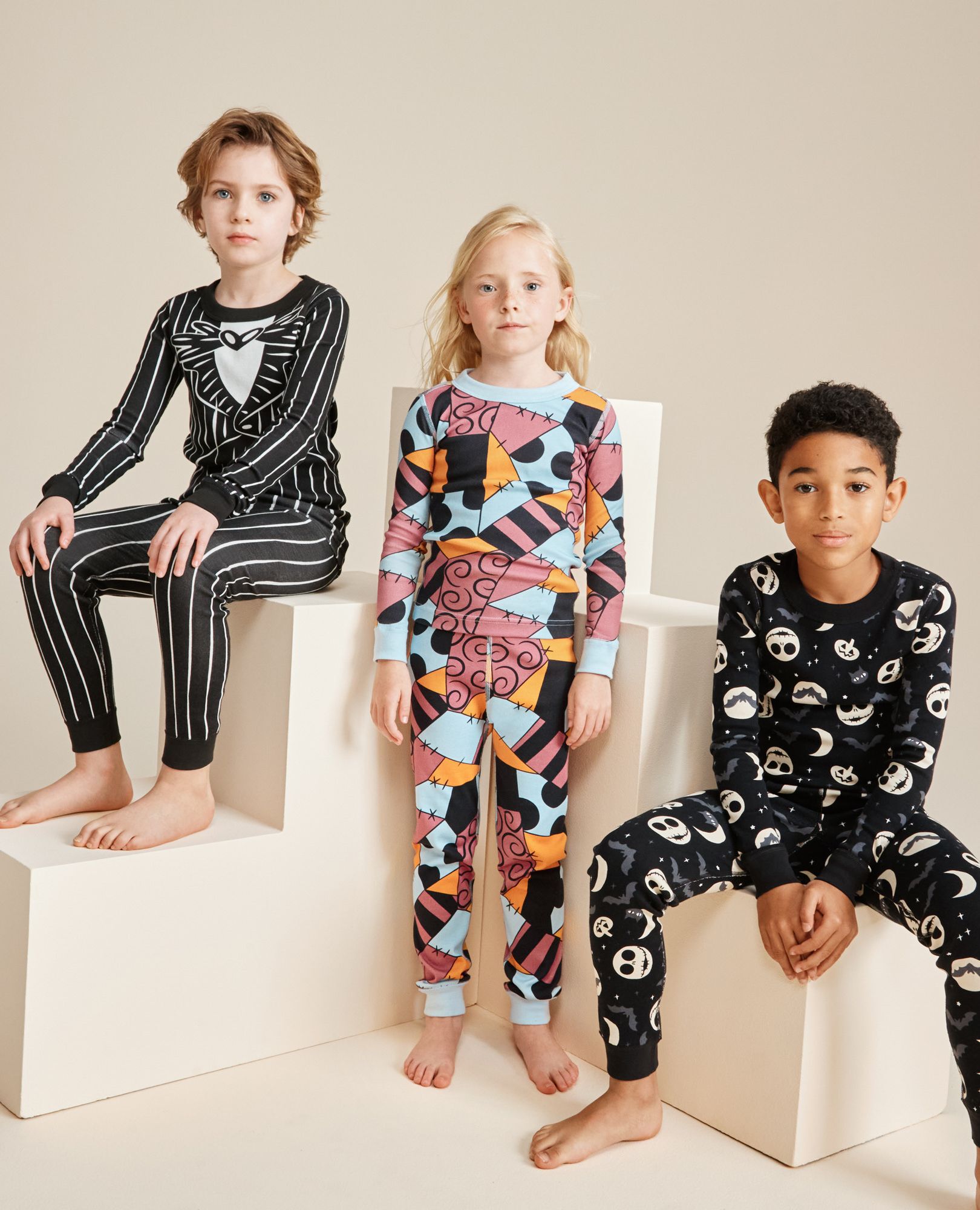 The Nightmare Before Christmas Costume HannaJams™ Pajama Set in Jack Skellington Costume - main