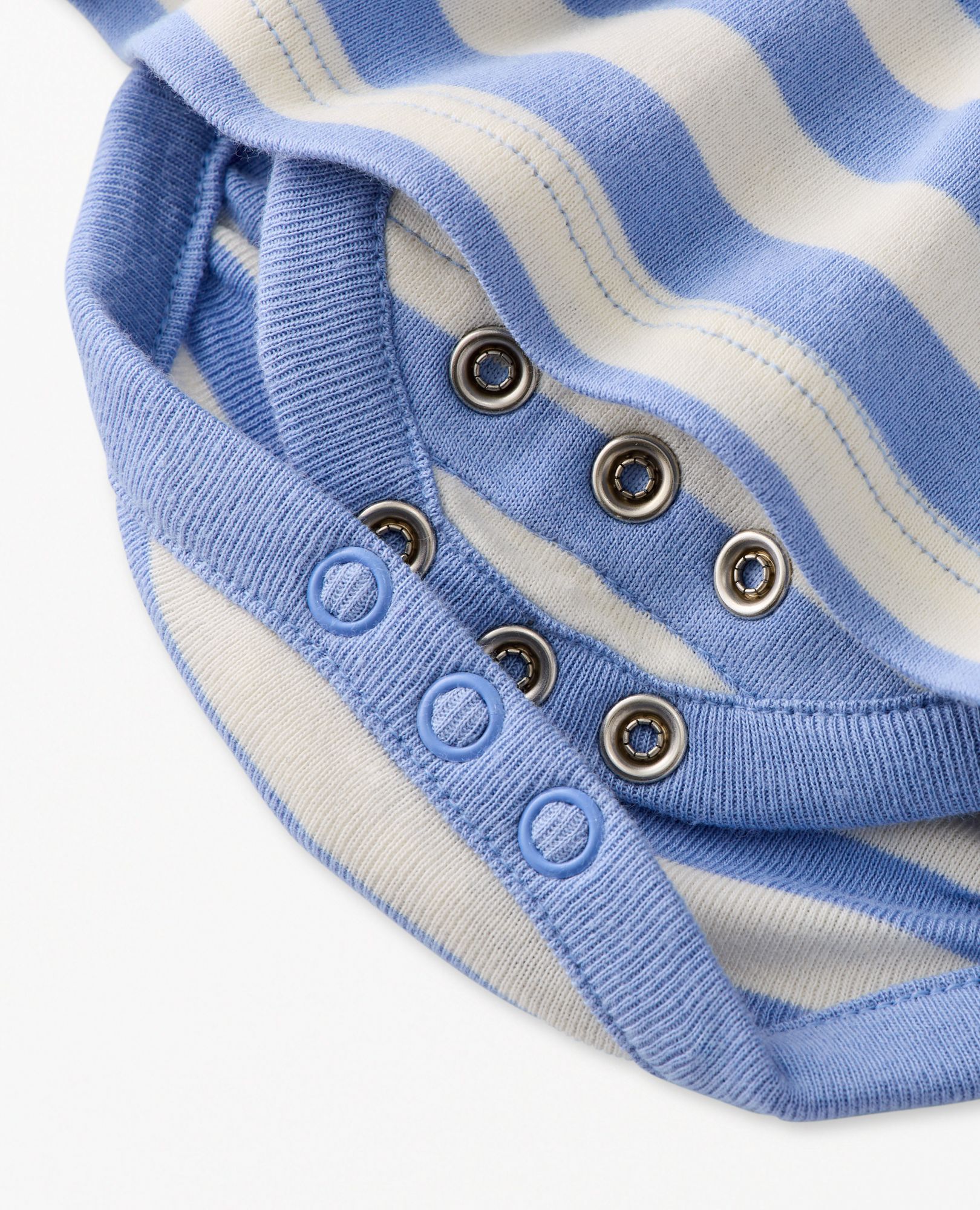 Baby Sleeveless Skirted Bodysuit in Storm Blue/Ecru  - main