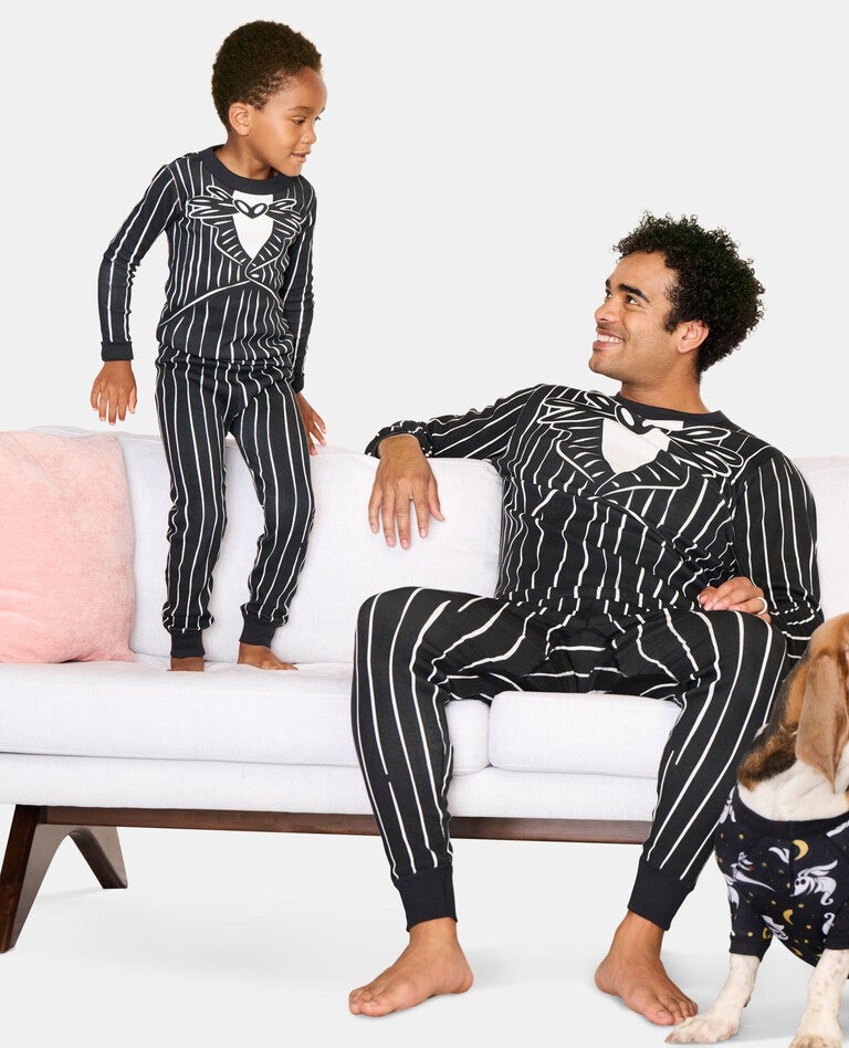 Kids The Nightmare Before Christmas Costume Long John Pajama Set in Jack Skellington Costume - main