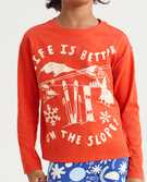 Holiday Graphic Tee In Cotton Jersey in On The Slopes Tee In Red - main