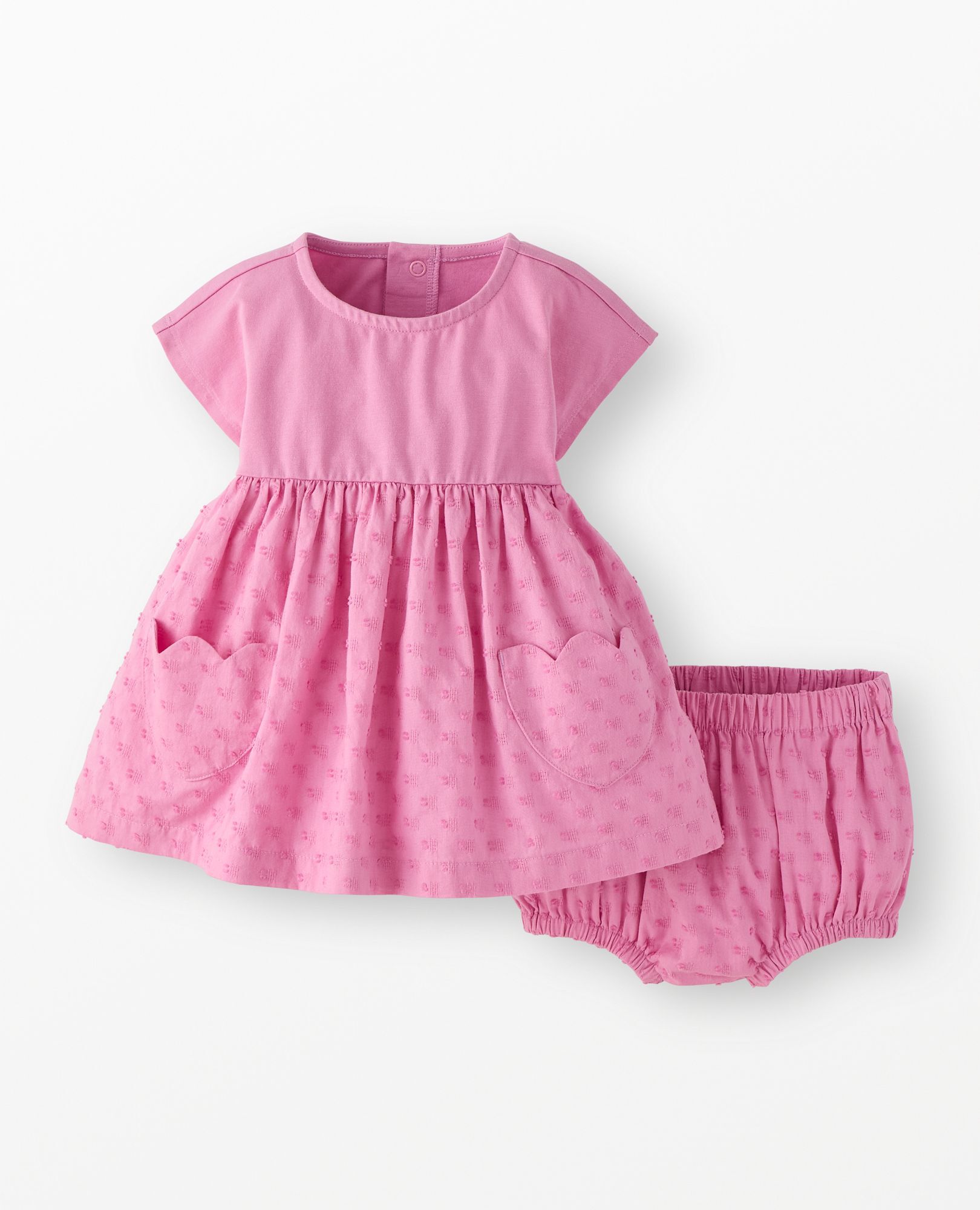 Baby Tulip Pocket Dress & Bloomers Set in Echinacea - main