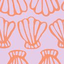 HannaJams™ Pajama Set in Sunset Reef Simple Seashells on Tea Rose - swatch