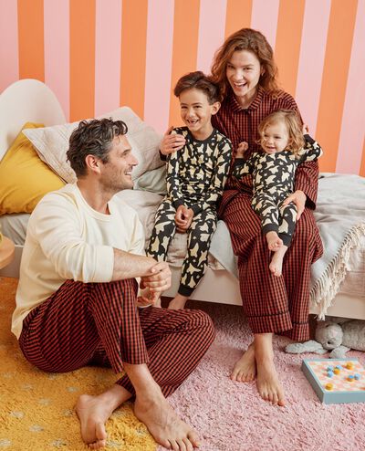 Adult Poplin Pajama Pants in Amber Wood Gingham - main