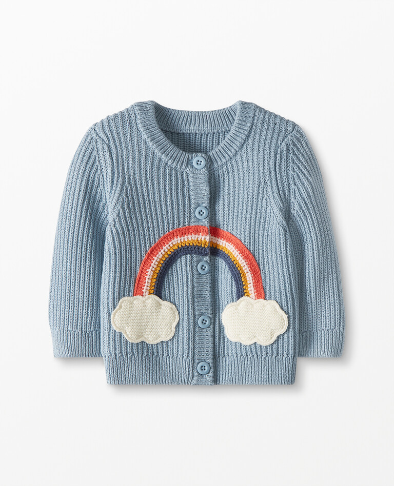 Baby Cardigan In Organic Cotton in North Air - main