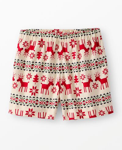 Women's Holiday Flannel Pajama Shorts in Dear Deer - main
