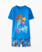 Disney's Little Mermaid Short John Pajama Set in Little Mermaid Blue - main