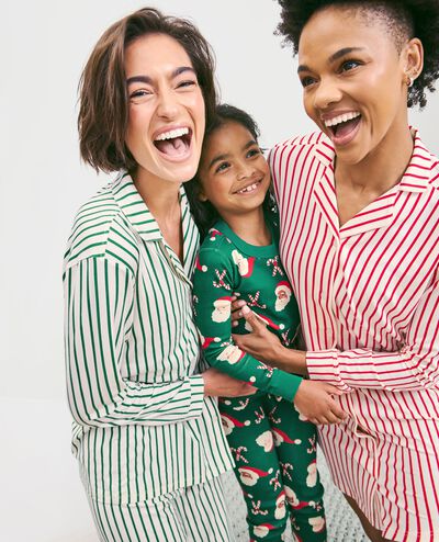 Women's Long Sleeve HannaSoft™ Nightshirt in Ribbon Red/Ecru - main